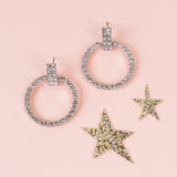 E - Rhinestone Hoops