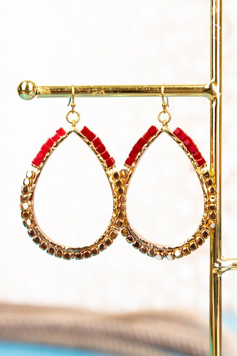 E - Tanya Beaded Teardrops