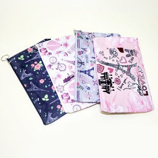 Eiffel Tower Print Pouch