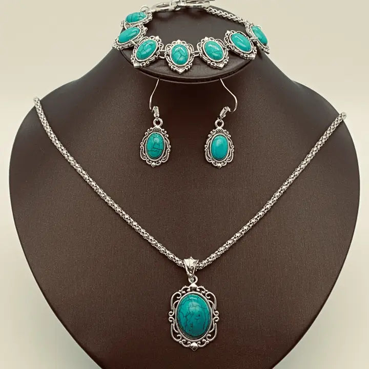 Elegant Turq Triple Set