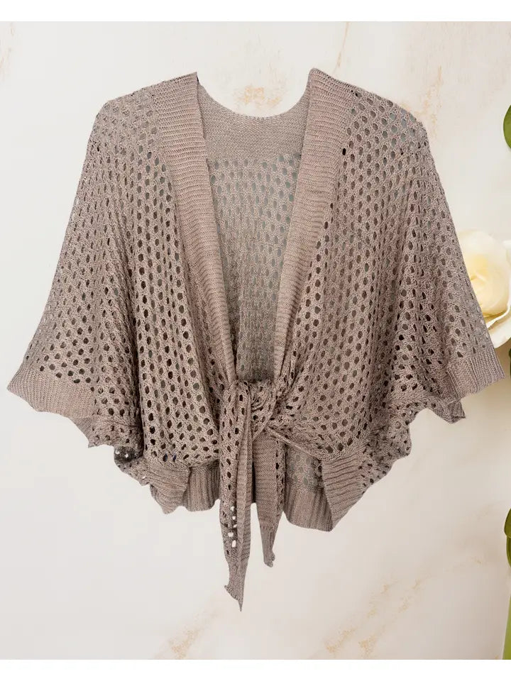 Eyelet Open Knit Cardigan