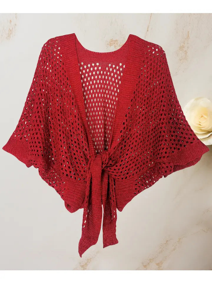 Eyelet Open Knit Cardigan