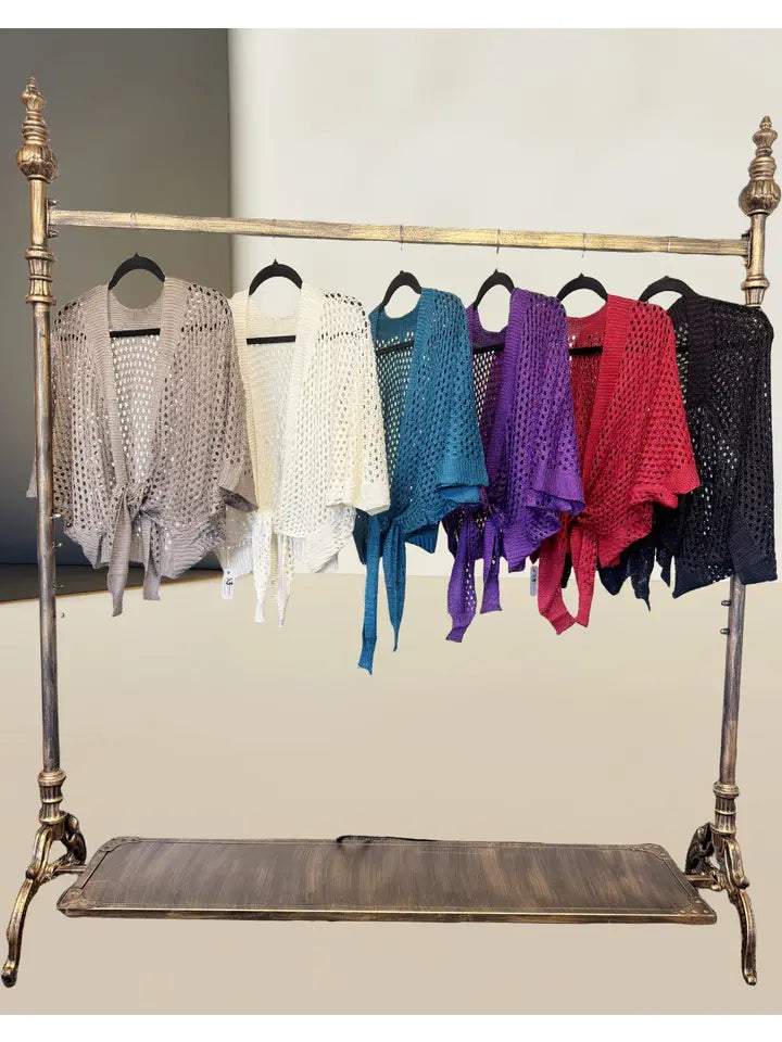 Eyelet Open Knit Cardigan