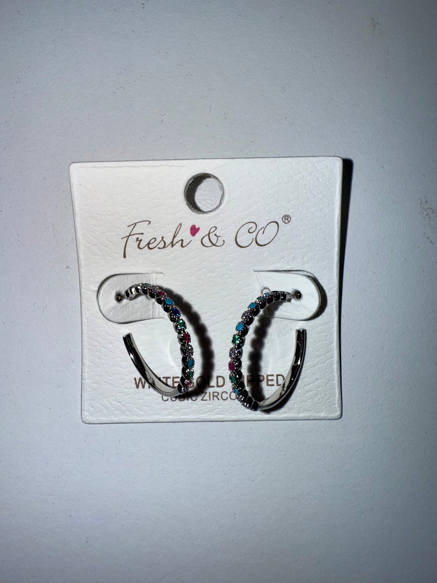 E - Stylish Silver Hoops