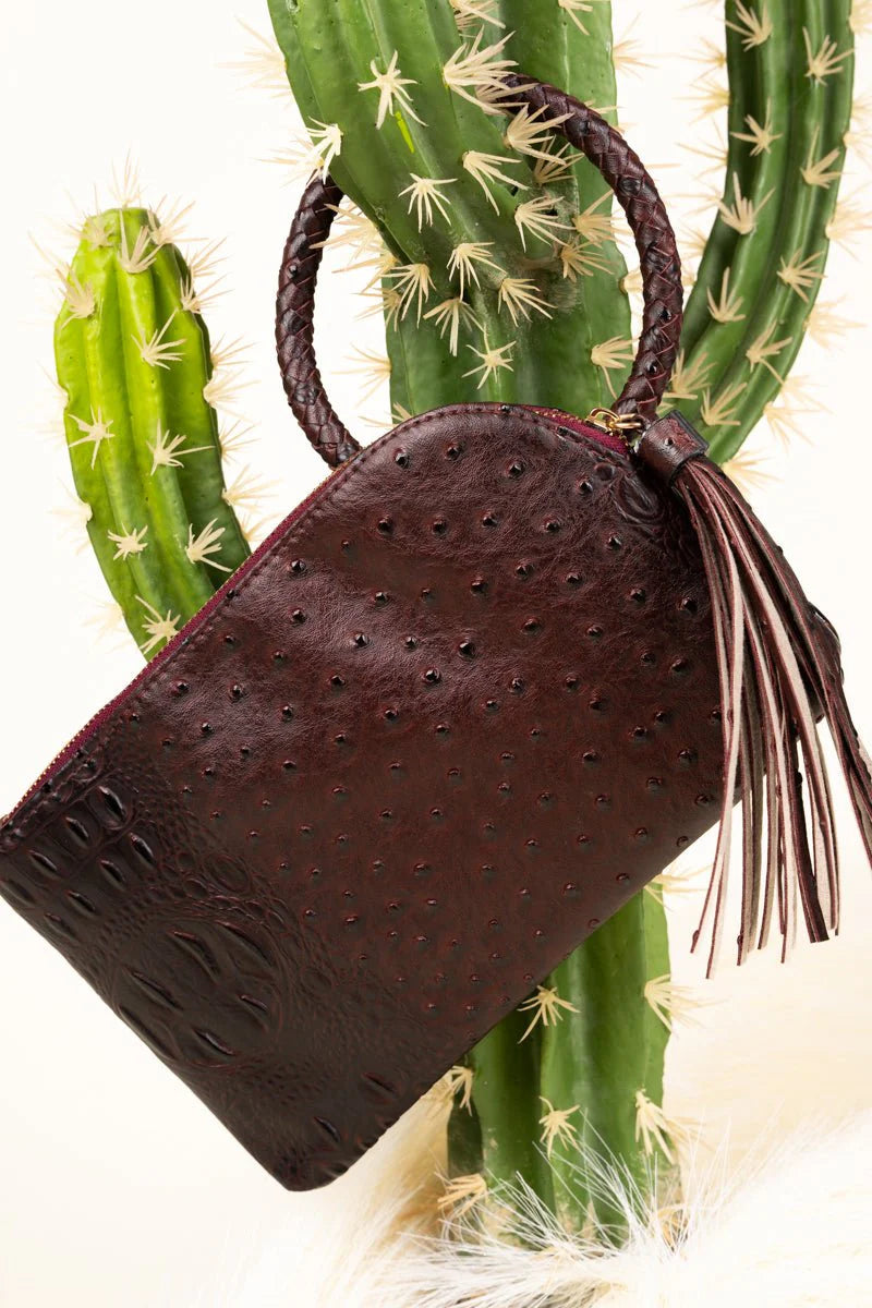 Faux Ostrich Bangle Cluth