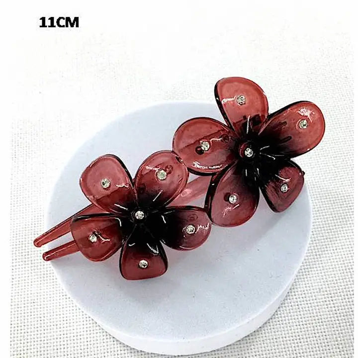 Flower Flat Claw Clip