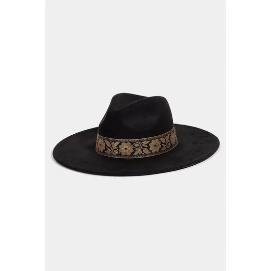 Flower Ribbon Bow Fedora Hat