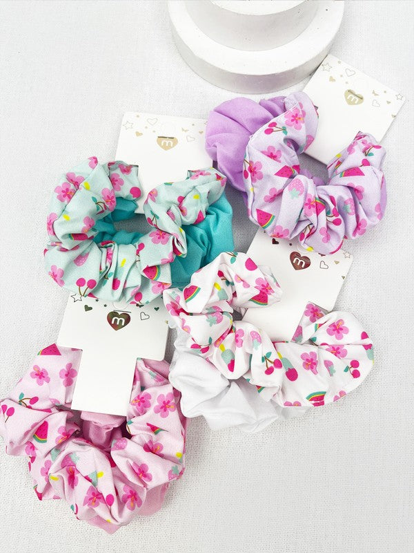 Fruit & Flower Kids Scrunchies