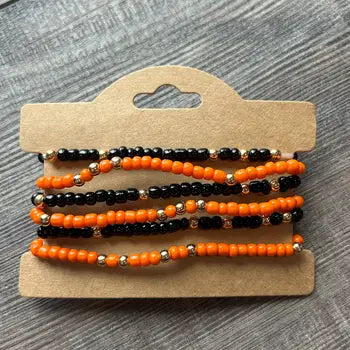Game Day Seed Bead Friendship Bracelet