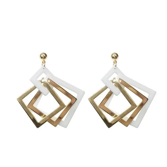 Geometric Rhombus Earrings