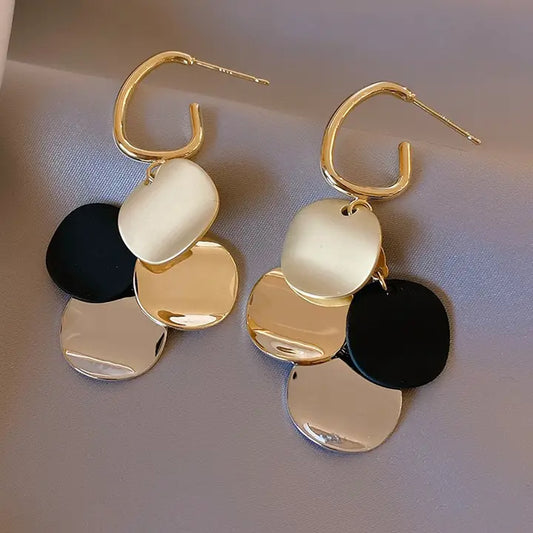 Geometric Sequin Circle Earrings