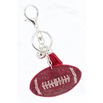 Glittering Football Tassel Keychain