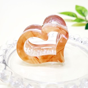 Heart Acrylic Hair Claw Clip