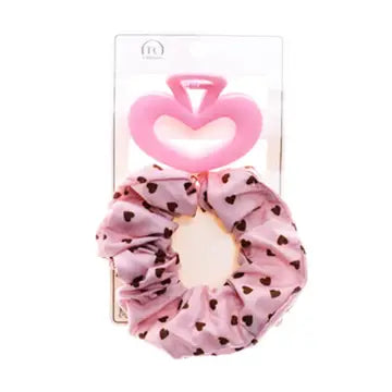 Heart Hair Claw & Scrunchie Set
