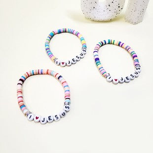 I Love Jesus Stretch Bracelet
