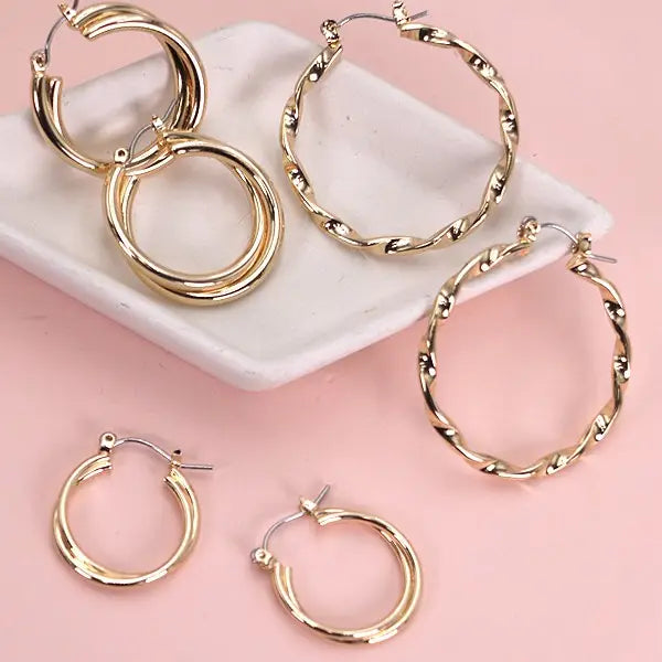 Intertwined Trio Hoop Set