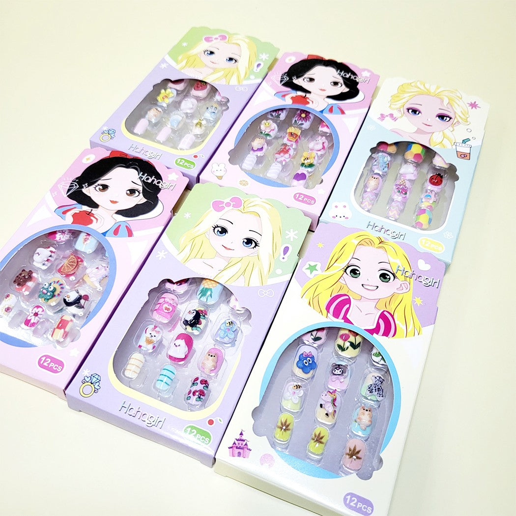 Kids Cute Press On Nail Set