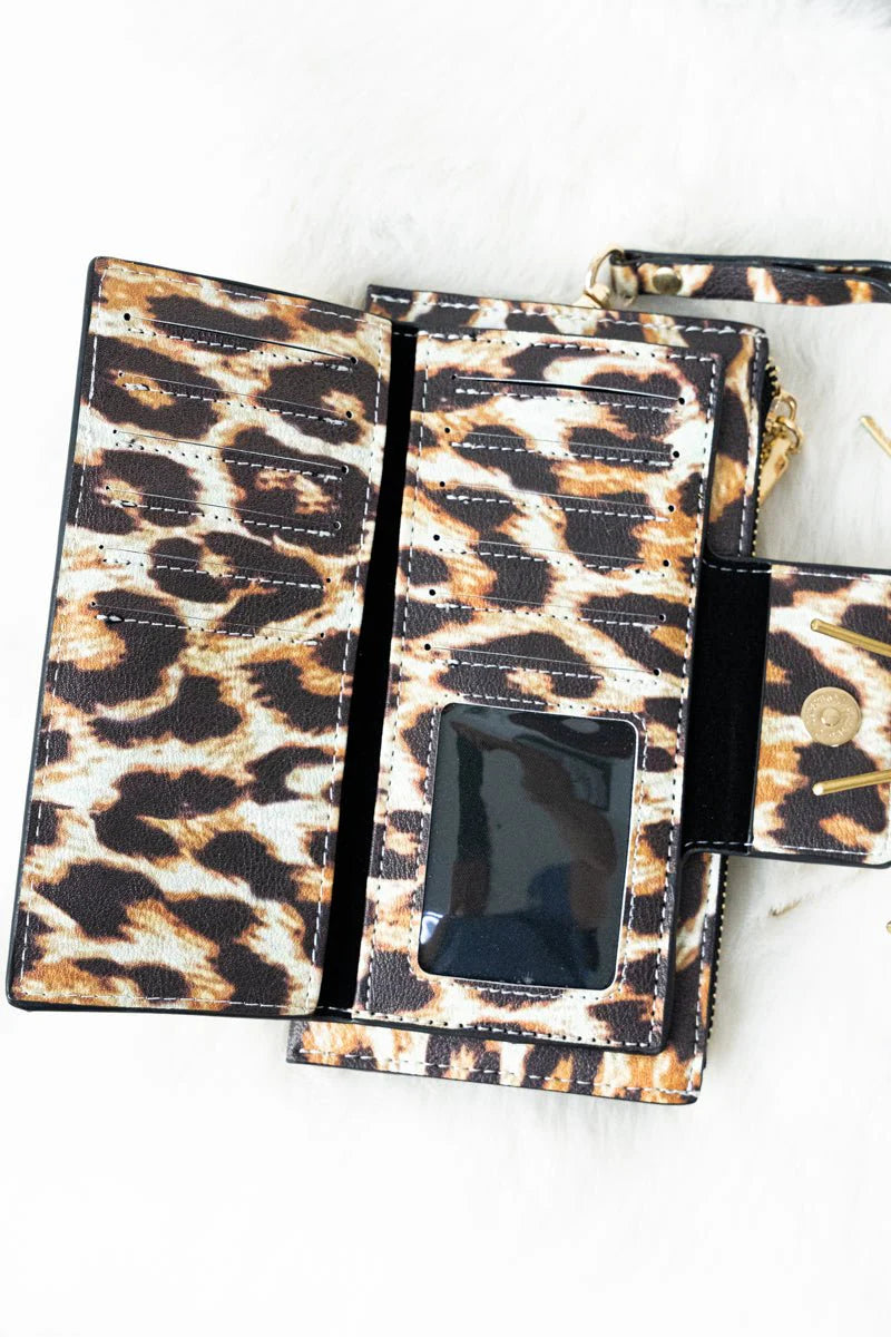 Leo Faux Leather Wristlet Wallet
