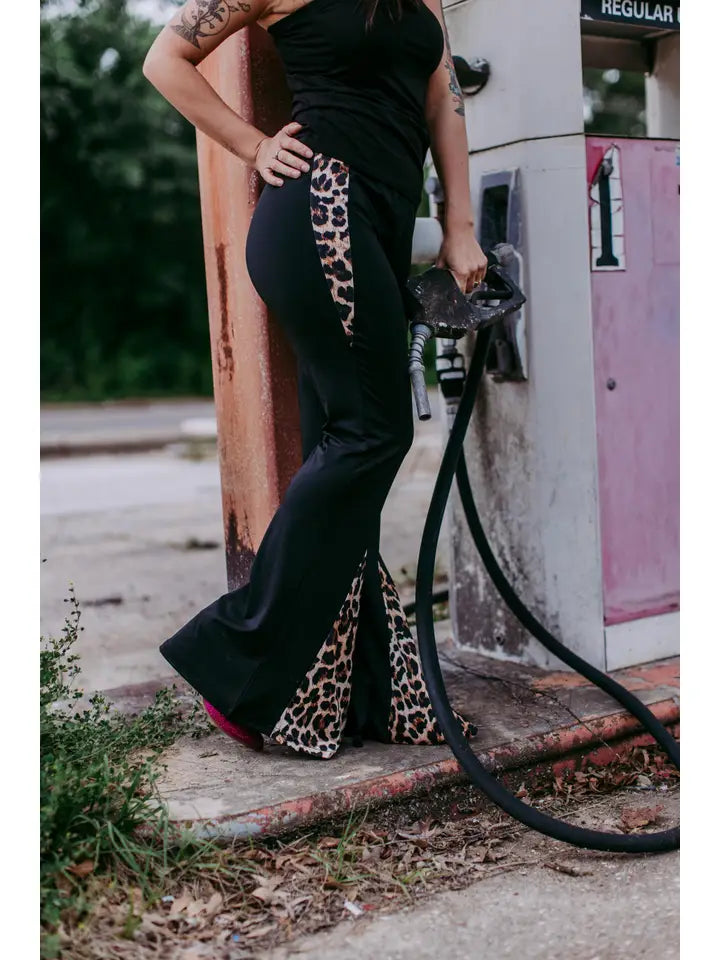 Leopard Flare Pants