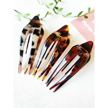 Leopard Flat Hair Claw Clip