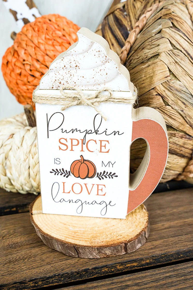 Love Language Wood Tabletop Coffee Mug