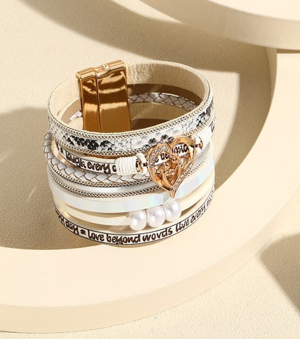 Magnetic Buckle Heart Bracelet