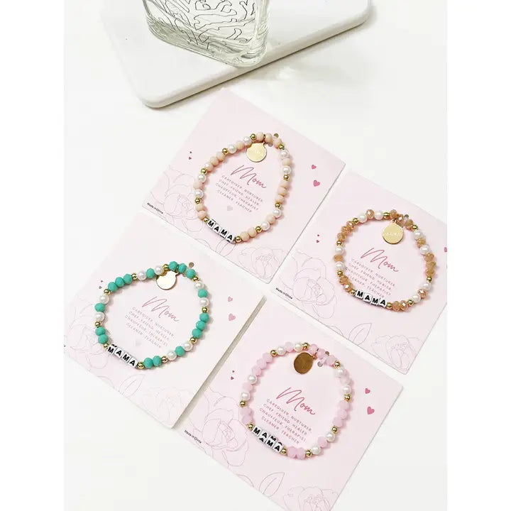 Mama Mixed Beads Inspirational Bracelet