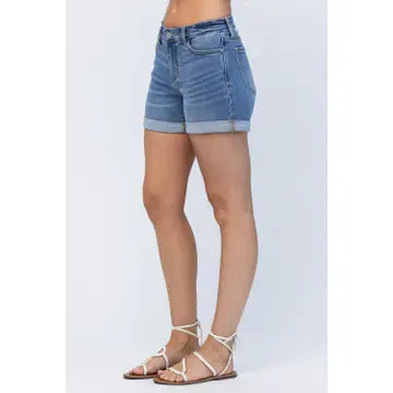 Midrise Cuffed Shorts
