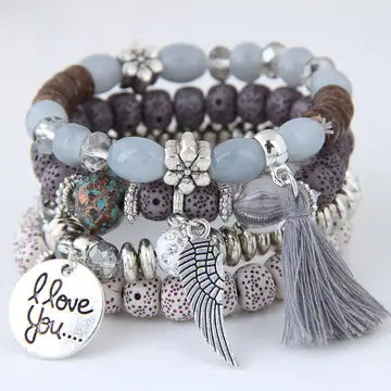 Multilayer Tassel Stretch Bracelet