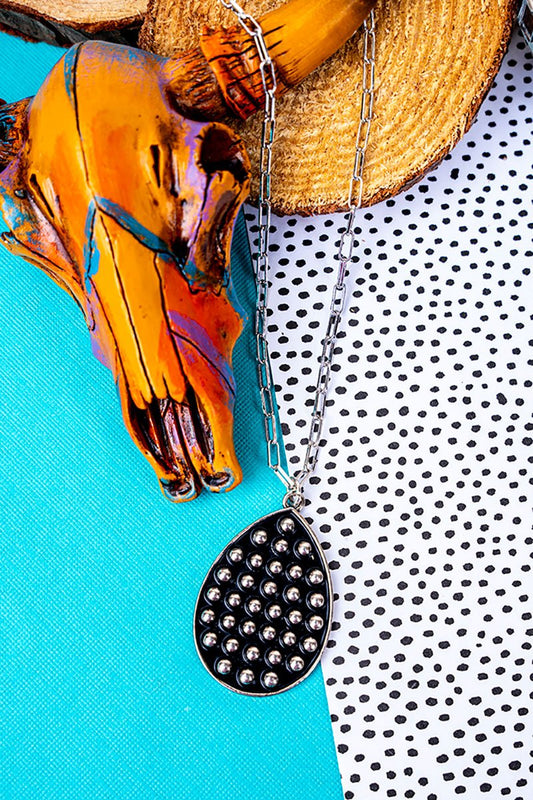 N - Ramblewood Studded Teardrop