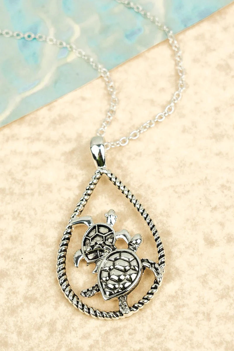 N - Turtle Duo Teardrop