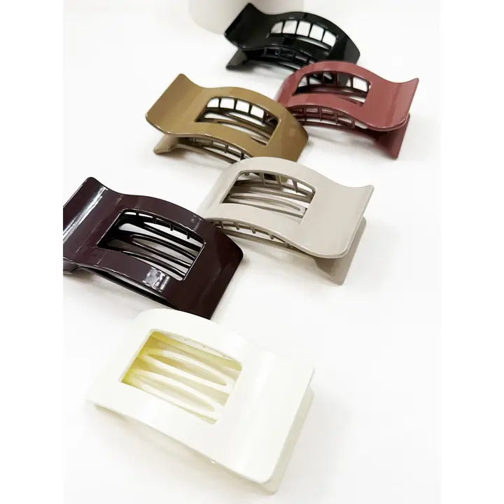Neutral Tone Rectangle Flat Hair Clip