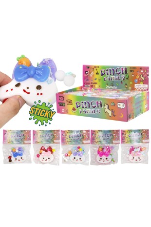 Ribbon Bunny Glitter Squishy Bag