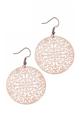 Round RG Metal Earrings