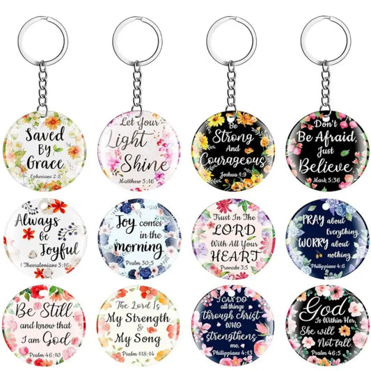 Scripture Bible Verse Keychain