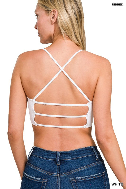 Seamless Ribbed 3 Strap Bralette