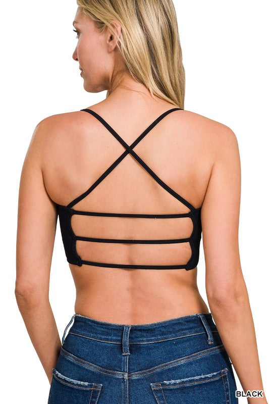 Seamless Ribbed 3 Strap Bralette
