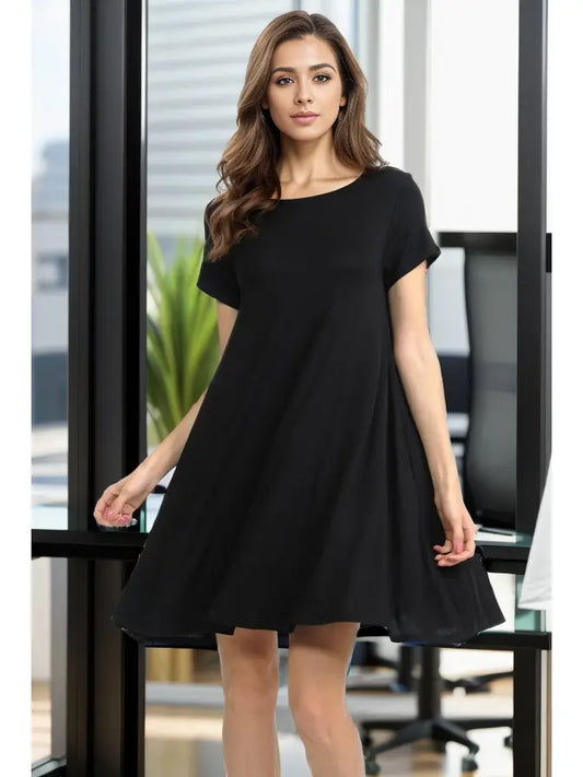 Short Sleeve Pocket Dress