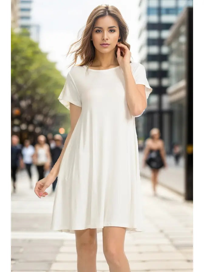 Short Sleeve Pocket Dress