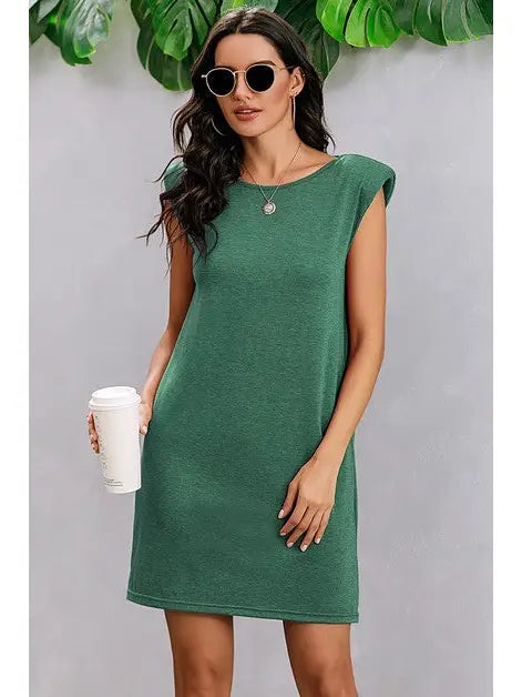Sleeveless Shirt Dress