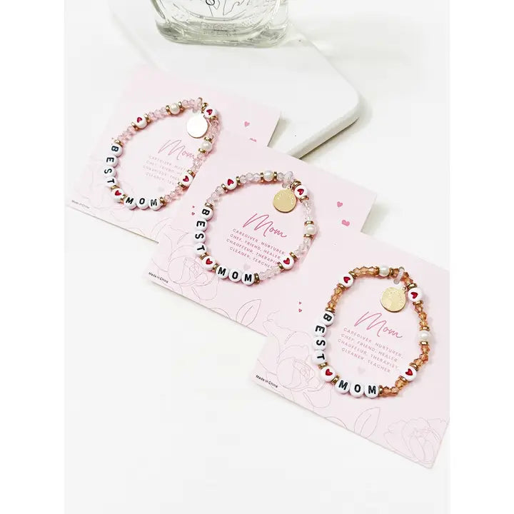 Soft Tone Best Mom Inspirational Bracelet