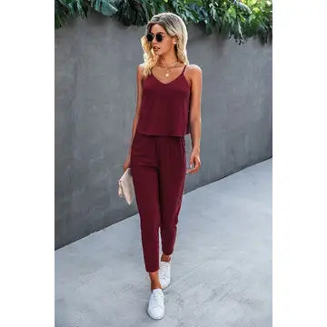 Spaghetti Strap Loose Jumpsuit