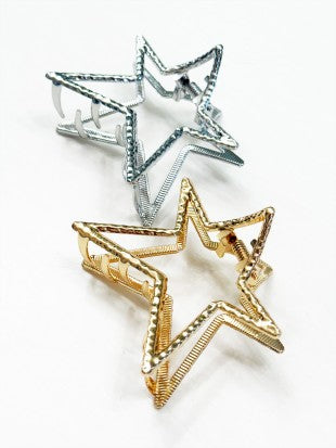 Sparkly Metal Star Hair Claw