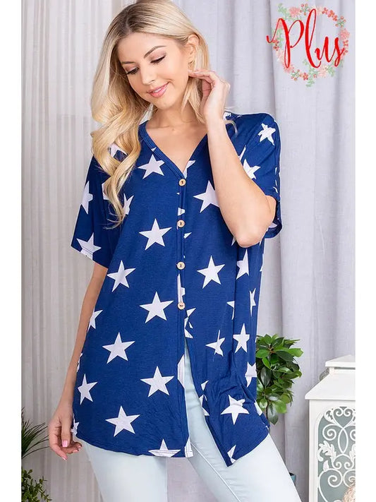 Star Print Top