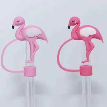 Straw Topper - Flamingo