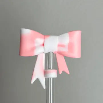 Straw Topper - Tie Dye Bow