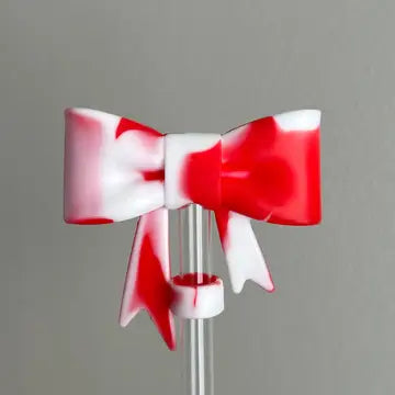 Straw Topper - Tie Dye Bow