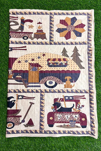 Summer Camping Baby Blanket