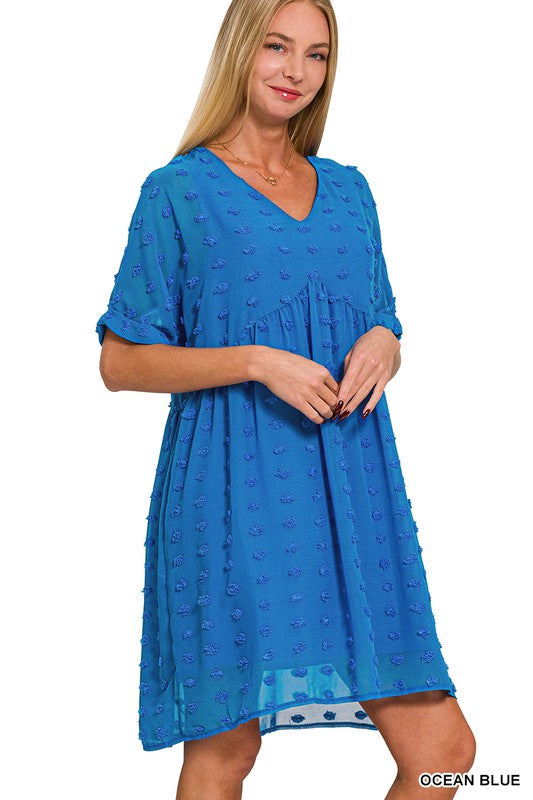 Swiss Dot Babydoll Dress Misses