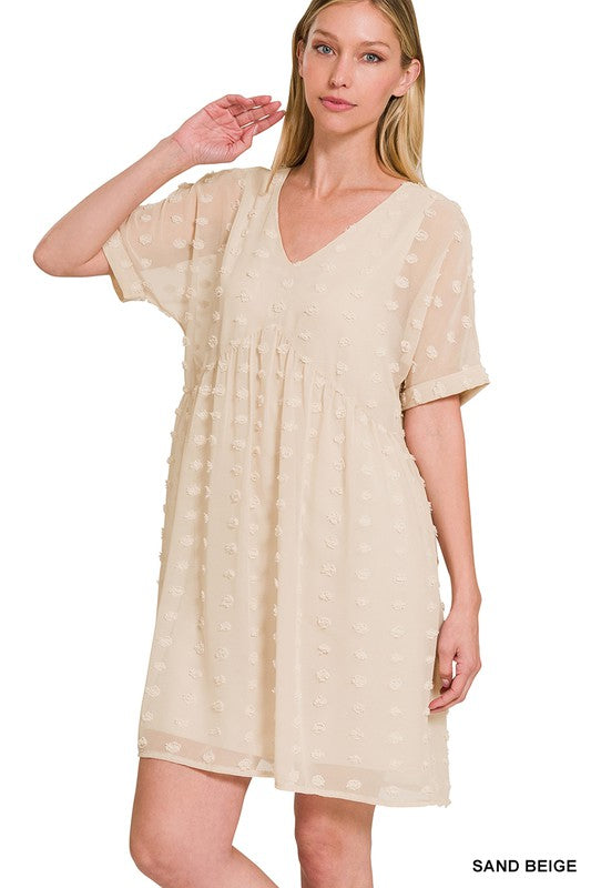 Swiss Dot Babydoll Dress Misses